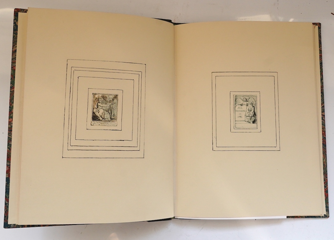 Blake, William - The Book of Los. Facsimile Limited Edition (of 480 numbered copies), but a pencilled note reads 'sheets retrieved from the Trianon Press after its demise. Bound by Sydney Aiken'. title, frontis. and thre